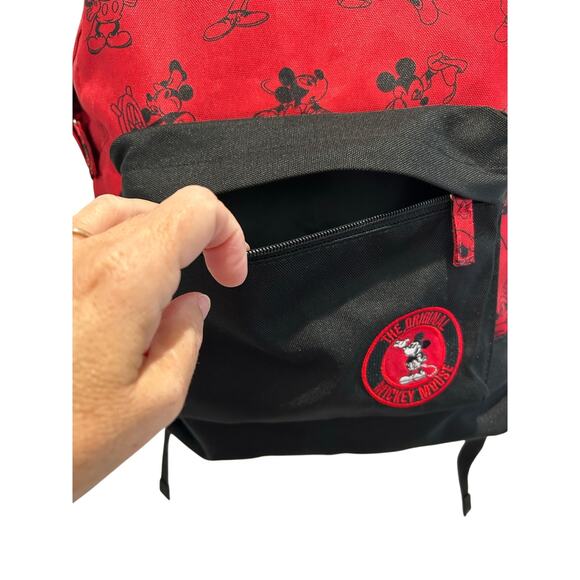 Disney Parks The Original Mickey Mouse Backpack Red & Black - Picture 3 of 6